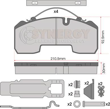 Allied Nippon ACV074KPX - Тормозные колодки, дисковые, комплект autosila-amz.com