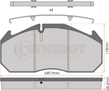 Juratek SYN3760 - Тормозные колодки, дисковые, комплект autosila-amz.com