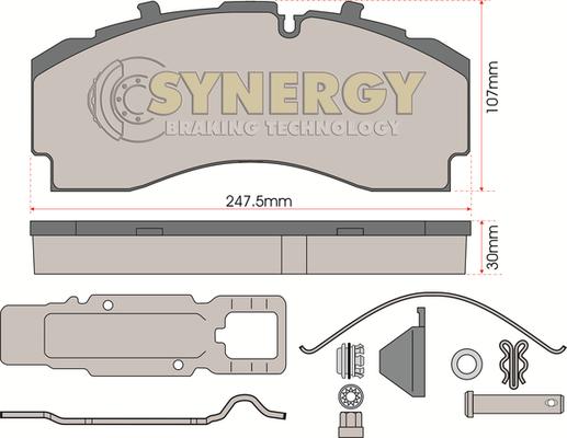 Juratek SYN2022K - Тормозные колодки, дисковые, комплект autosila-amz.com