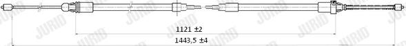 Jurid 432833J - Тросик, cтояночный тормоз autosila-amz.com