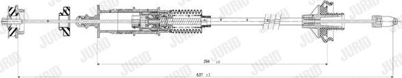 Jurid 422745J - Трос, управление сцеплением autosila-amz.com