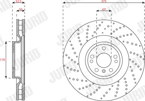 Jurid 563483JC-1 - Тормозной диск autosila-amz.com