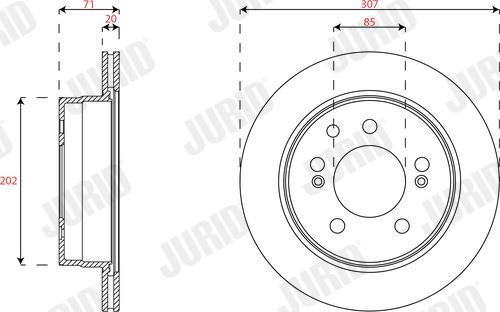 Jurid 563501J - Тормозной диск autosila-amz.com
