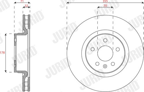 Jurid 563656JC-1 - Тормозной диск autosila-amz.com