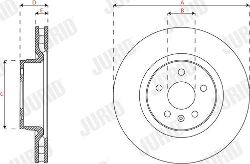 Jurid 563656JC-1 - Тормозной диск autosila-amz.com