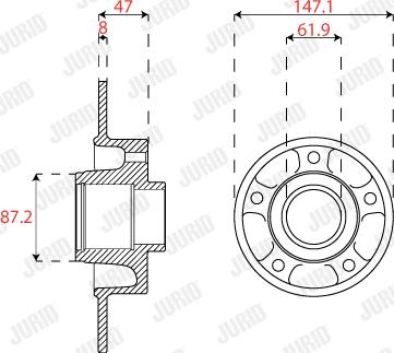 Jurid 563317JC-1 - Тормозной диск autosila-amz.com