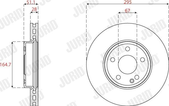 Jurid 563258JC-1 - Тормозной диск autosila-amz.com