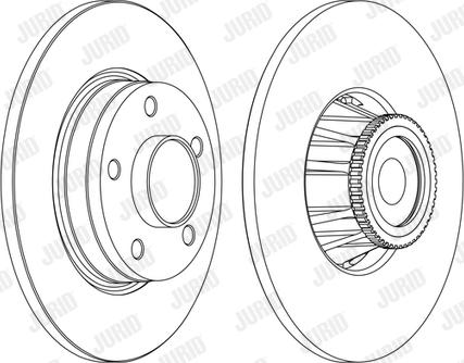 Jurid 562365JC - Тормозной диск RENAULT Laguna 1.8i 116ch (85kW) - F4P771,F4P774,F4P775 2001- autosila-amz.com