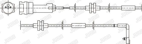 Jurid 581373 - Сигнализатор, износ тормозных колодок autosila-amz.com