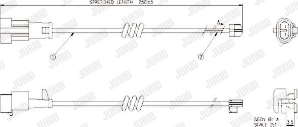 Jurid 587041 - Сигнализатор, износ тормозных колодок autosila-amz.com