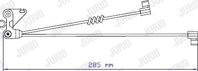 Jurid 587028 - Сигнализатор, износ тормозных колодок autosila-amz.com