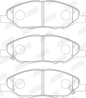 Jurid 574049J - Тормозные колодки, дисковые, комплект autosila-amz.com