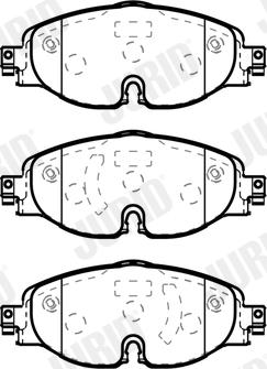 Jurid 574075J - Комплект тормозных колодок, дисковый тормоз autosila-amz.com