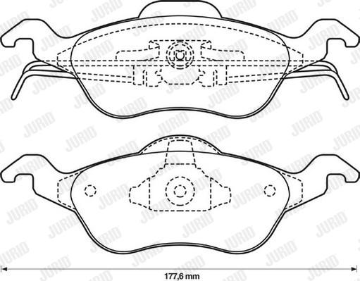 Jurid 571967D - Тормозные колодки, дисковые, комплект autosila-amz.com