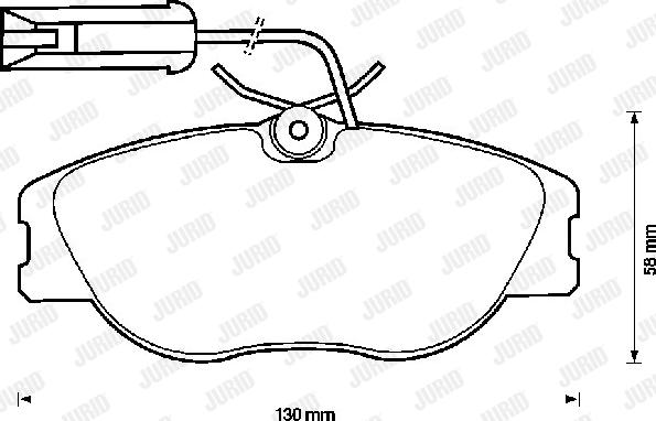 Jurid 571905J - Тормозные колодки, дисковые, комплект autosila-amz.com