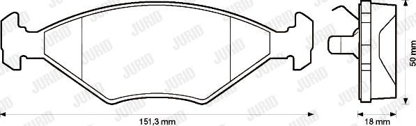Jurid 571916J - Тормозные колодки, дисковые, комплект autosila-amz.com