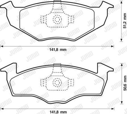 Jurid 571923D - Тормозные колодки, дисковые, комплект autosila-amz.com