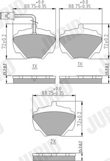 Jurid 571440J - Тормозные колодки, дисковые, комплект autosila-amz.com