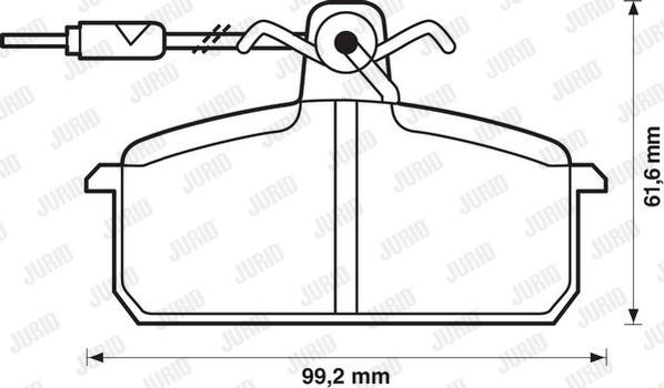 Jurid 571454J - Тормозные колодки, дисковые, комплект autosila-amz.com