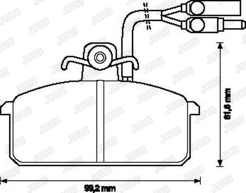 Jurid 571455J - Тормозные колодки, дисковые, комплект autosila-amz.com