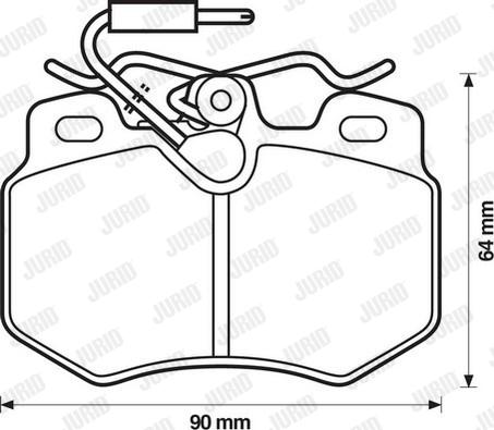 Jurid 571406D - Тормозные колодки, дисковые, комплект autosila-amz.com