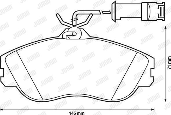 Jurid 571402J - Тормозные колодки, дисковые, комплект autosila-amz.com