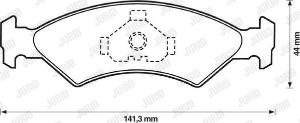 Jurid 571412J - Тормозные колодки, дисковые, комплект autosila-amz.com