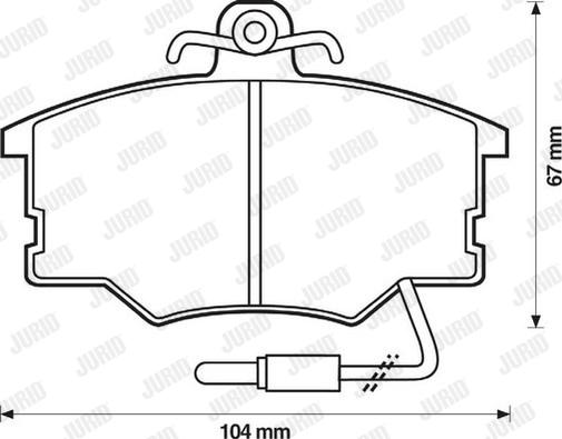 Jurid 571426D - Тормозные колодки, дисковые, комплект autosila-amz.com