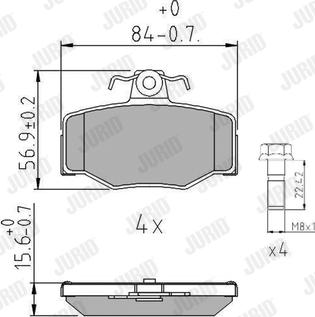 Jurid 571421J - Тормозные колодки, дисковые, комплект autosila-amz.com