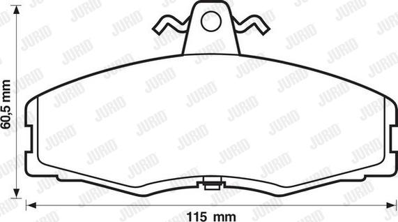 Jurid 571540D - Тормозные колодки, дисковые, комплект autosila-amz.com