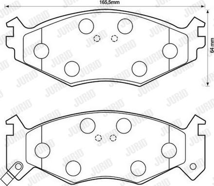 Jurid 571514J - Тормозные колодки, дисковые, комплект autosila-amz.com