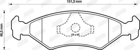 Jurid 571536D - Тормозные колодки, дисковые, комплект autosila-amz.com