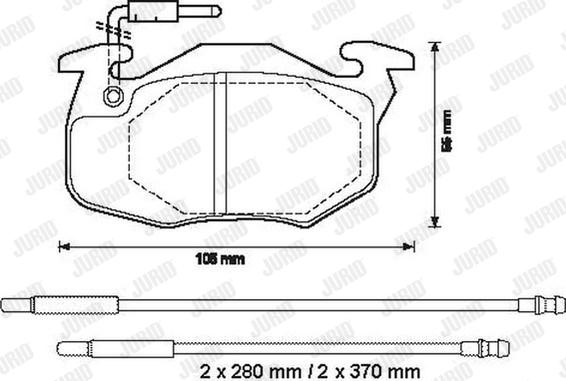 Jurid 571525D - Тормозные колодки, дисковые, комплект autosila-amz.com