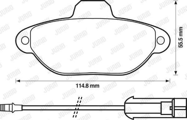 Jurid 571893J - Тормозные колодки, дисковые, комплект autosila-amz.com