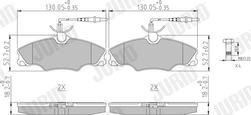 Jurid 571897J - Тормозные колодки, дисковые, комплект autosila-amz.com