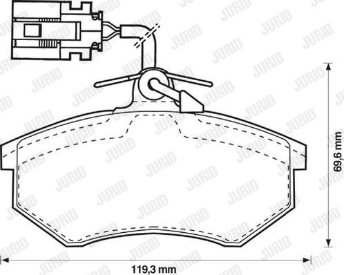 Jurid 571856J - Тормозные колодки, дисковые, комплект autosila-amz.com