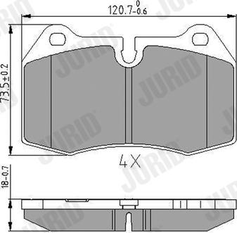 Jurid 571852J - Тормозные колодки, дисковые, комплект autosila-amz.com