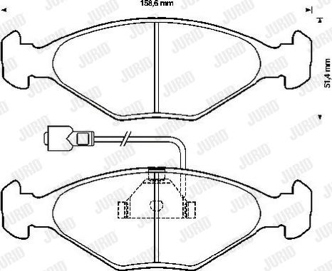 Jurid 571818J - Тормозные колодки, дисковые, комплект autosila-amz.com