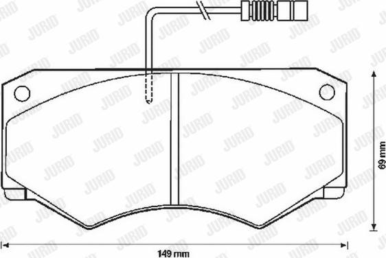 Jurid 571825J - Тормозные колодки, дисковые, комплект autosila-amz.com