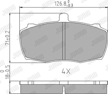 Jurid 571822J - Комплект тормозных колодок autosila-amz.com