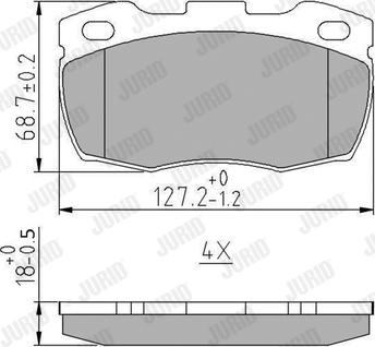 Jurid 571827J - Тормозные колодки, дисковые, комплект autosila-amz.com