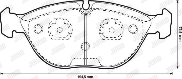 Jurid 571872JC - Тормозные колодки, дисковые, комплект autosila-amz.com