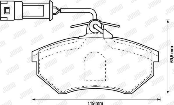 Jurid 571356D - Тормозные колодки, дисковые, комплект autosila-amz.com