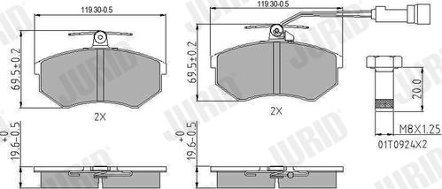 Jurid 571356J - Тормозные колодки, дисковые, комплект autosila-amz.com