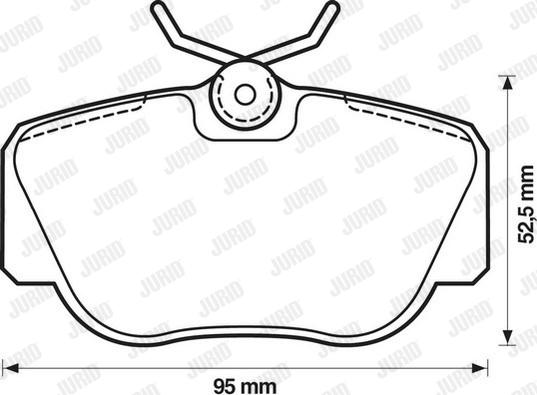 Jurid 571353D - Тормозные колодки, дисковые, комплект autosila-amz.com