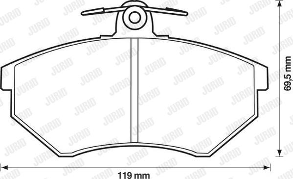 Jurid 571485J - Тормозные колодки, дисковые, комплект autosila-amz.com