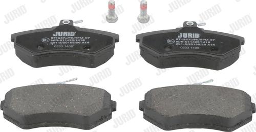 Jurid 571357J - Тормозные колодки, дисковые, комплект autosila-amz.com