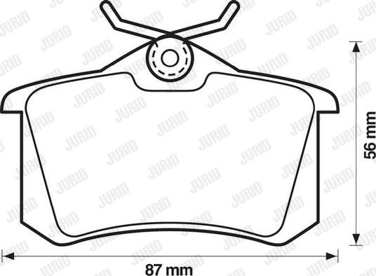 Jurid 571361J - Тормозные колодки задние Audi/Seat/VW 1.4-4.2 98- autosila-amz.com