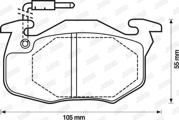 Jurid 571333D - Тормозные колодки, дисковые, комплект autosila-amz.com