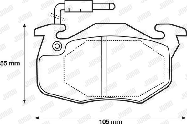 Jurid 571332D - Тормозные колодки, дисковые, комплект autosila-amz.com